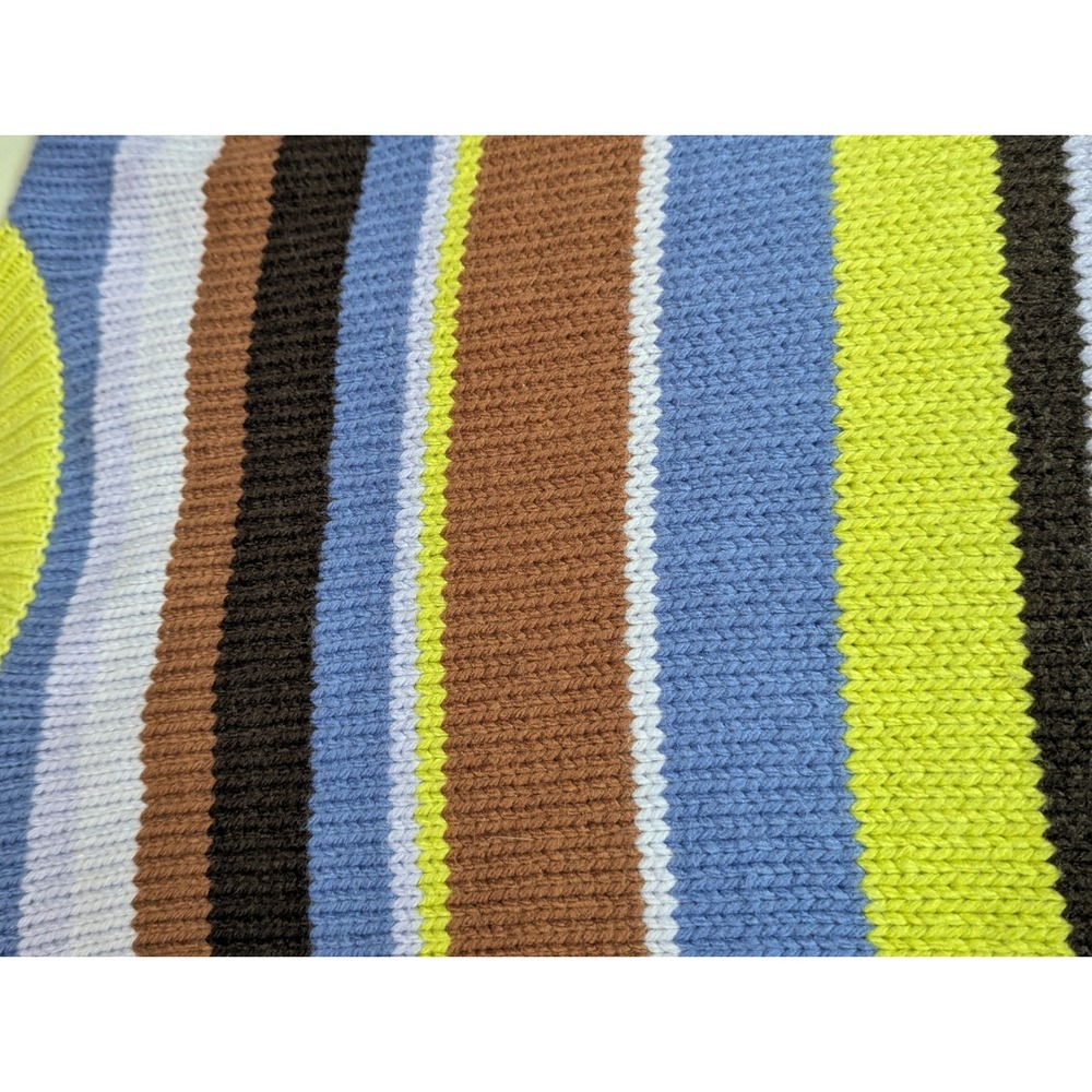 St. John's Bay Striped Cable Knit Sweater Small Multi-Color Crewneck Vintage Y2K - Picture 13 of 13